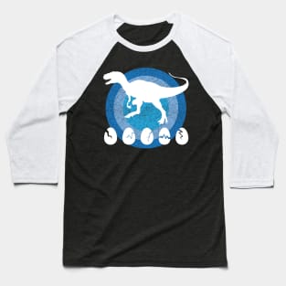 Dinosaur Eggs Hunting Blue Baseball T-Shirt